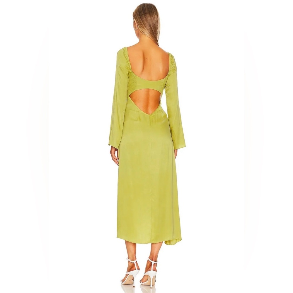 For Love & Lemons Allie Green Cutout Midi Dress Set Size XS NWT - Picture 4 of 4